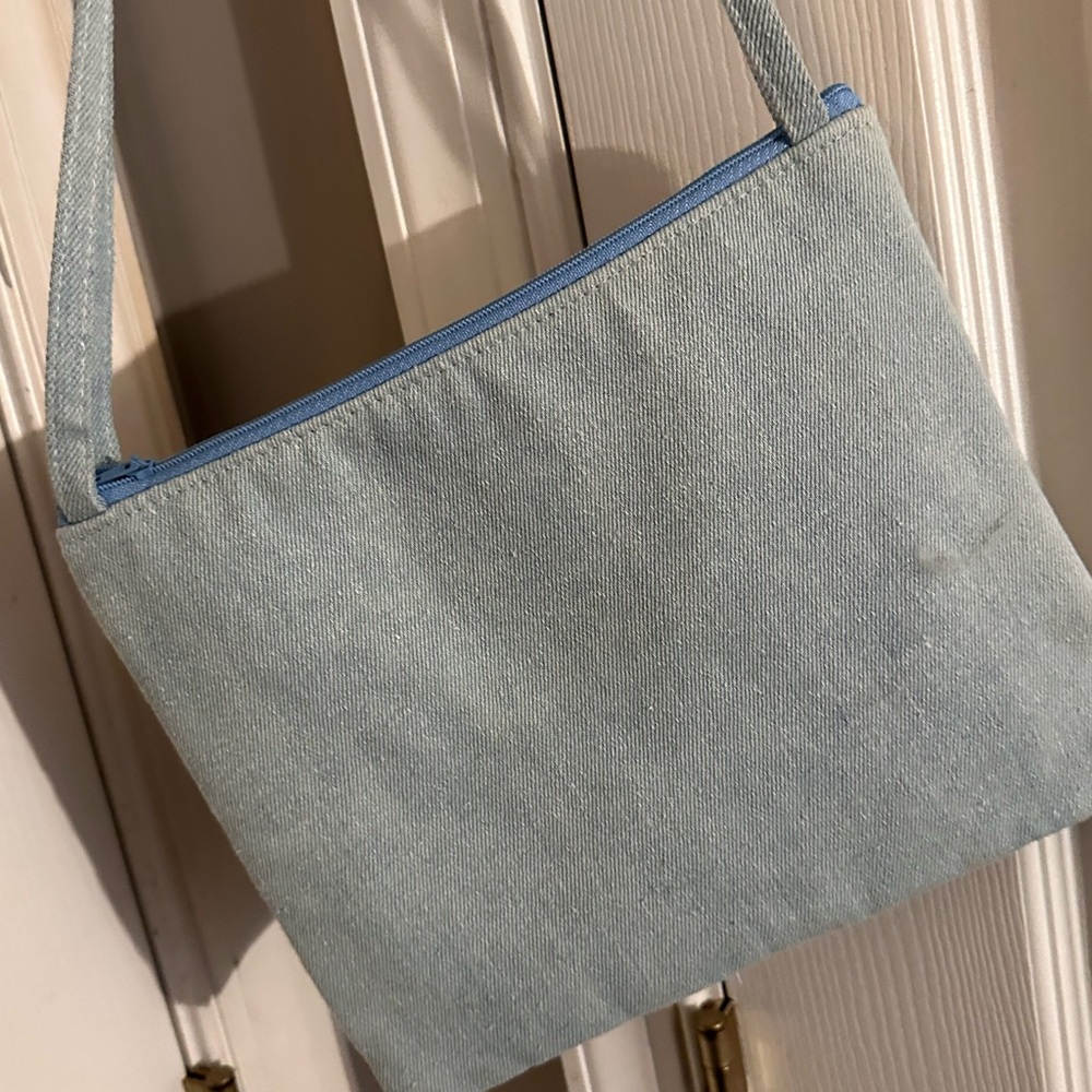 Patchwork Shoulder Denim Bag With Sequins Embelli… - image 3